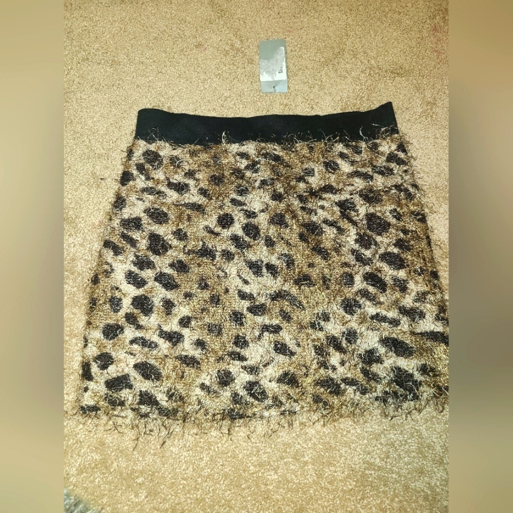 Leopard mini skirt